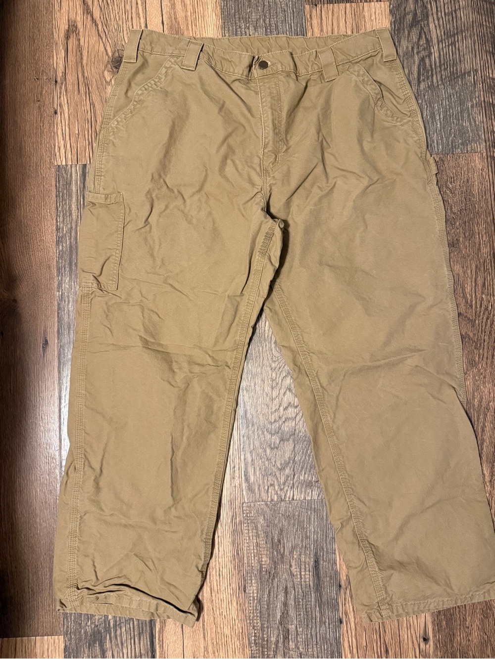 Vintage Carhartt B151 DKH Men's Brown Cotton Carpenter Work Pants Size 40x30